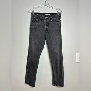 Levi's wedgie Straight-Leg Jeans size 27 gray wash high rise Levi’s premium
